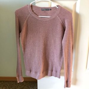 Prana Milani size small pink/rose crew neck waffle long sleeve